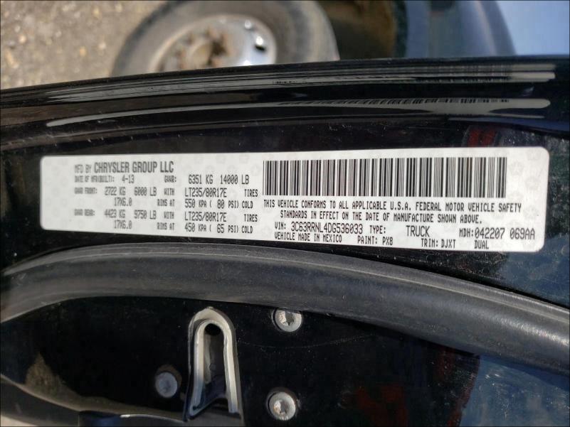 2013 RAM 3500 LONGH 3C63RRNL4DG536033