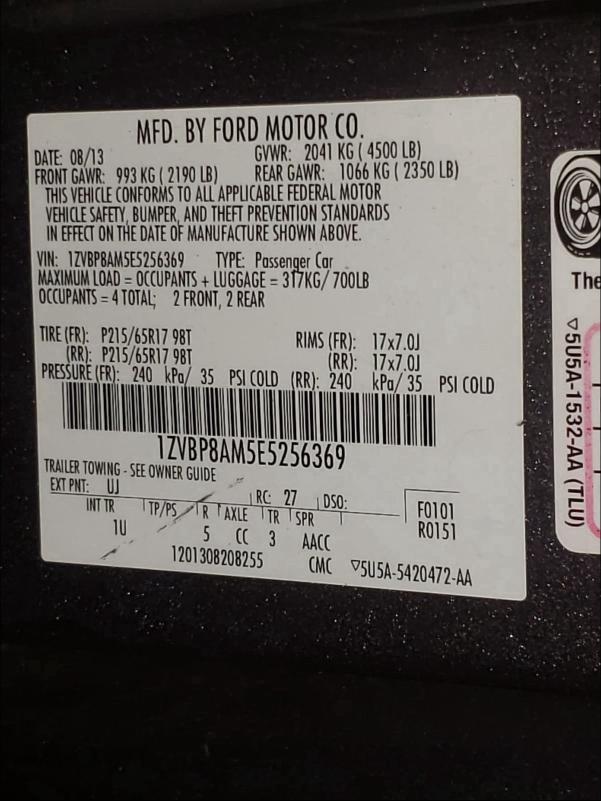 2014 FORD MUSTANG 1ZVBP8AM5E5256369