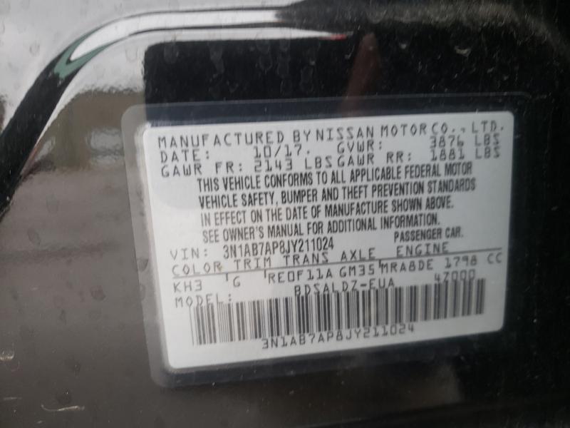2018 NISSAN SENTRA S 3N1AB7AP8JY211024