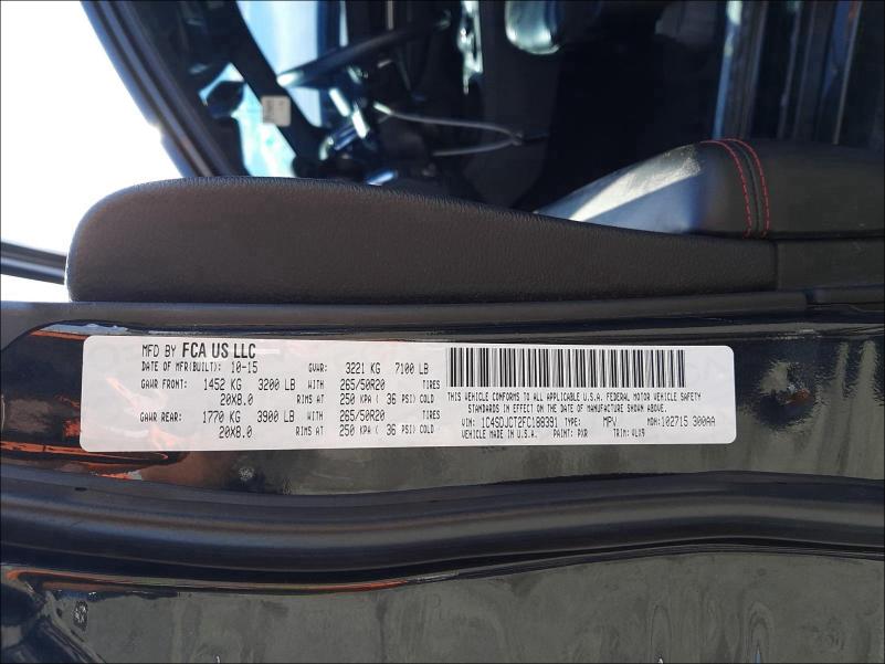 2015 DODGE DURANGO R/ 1C4SDJCT2FC188391