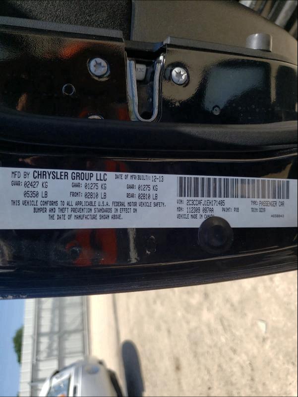 2014 CHRYSLER 300 SRT-8 2C3CCAFJ1EH171485