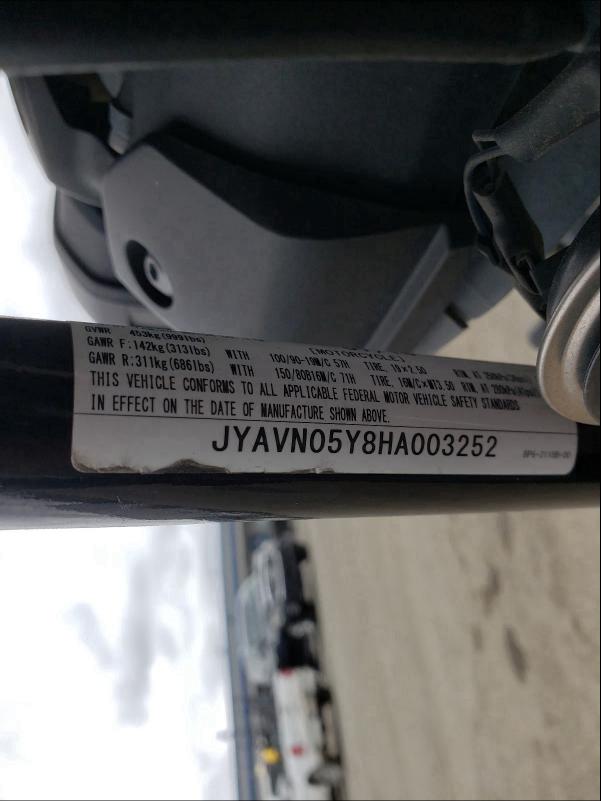 2017 YAMAHA XVS950 CU JYAVN05Y8HA003252