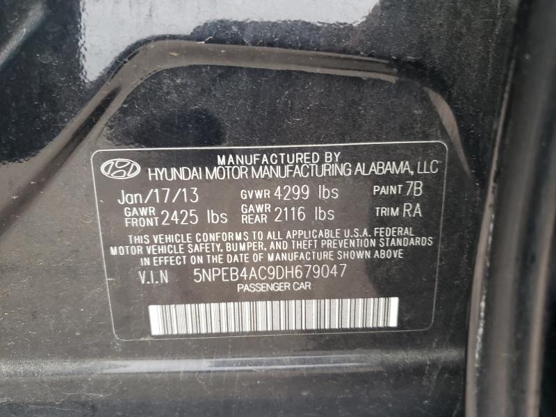 VIN 1C4PJLCBXFW700415 2013 HYUNDAI SONATA GLS no.10