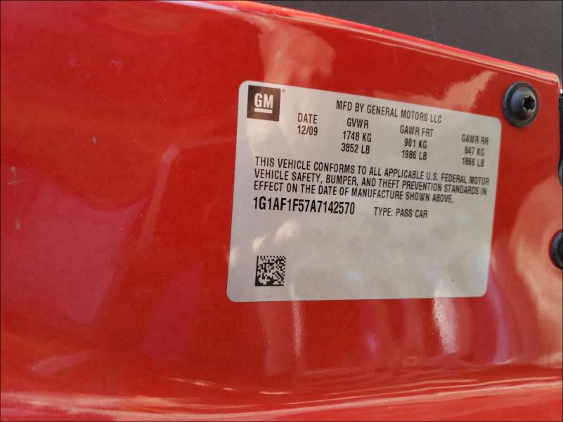 2010 CHEVROLET COBALT 2LT 1G1AF1F57A7142570