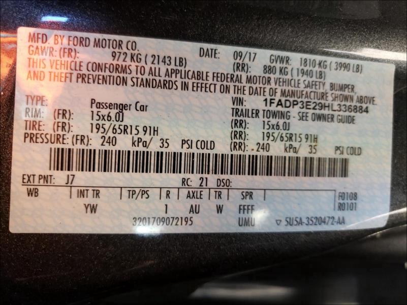 2017 FORD FOCUS S 1FADP3E29HL336884
