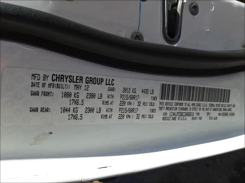 2012 JEEP PATRIOT LI 1C4NJPCB6CD666818