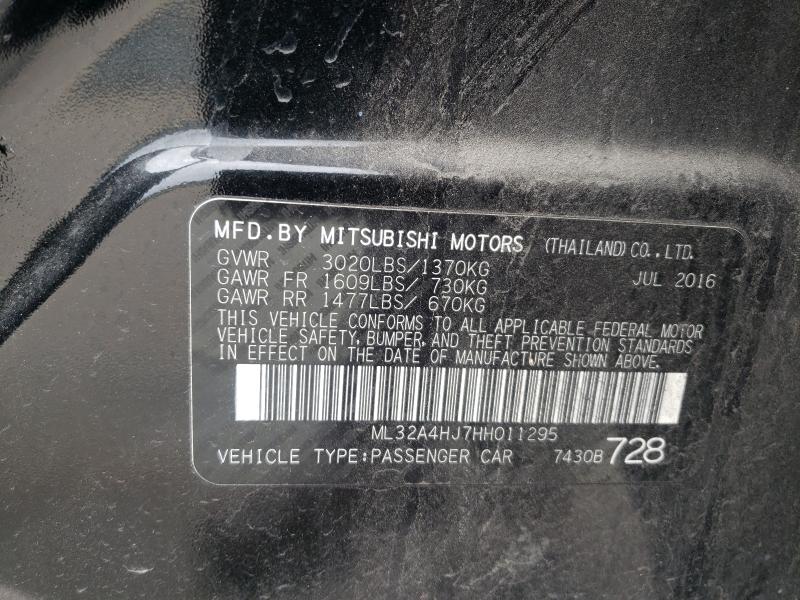 2017 MITSUBISHI MIRAGE SE ML32A4HJ7HH011295