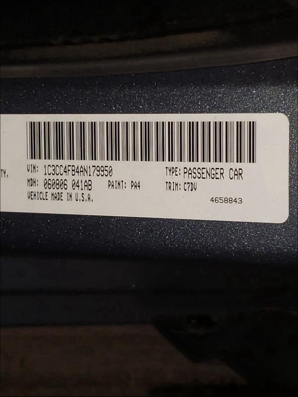 2010 CHRYSLER SEBRING LI 1C3CC4FB4AN179950