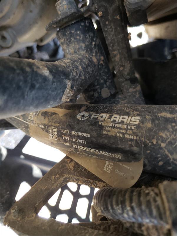 2020 POLARIS RANGER 4XARRX997L8032139