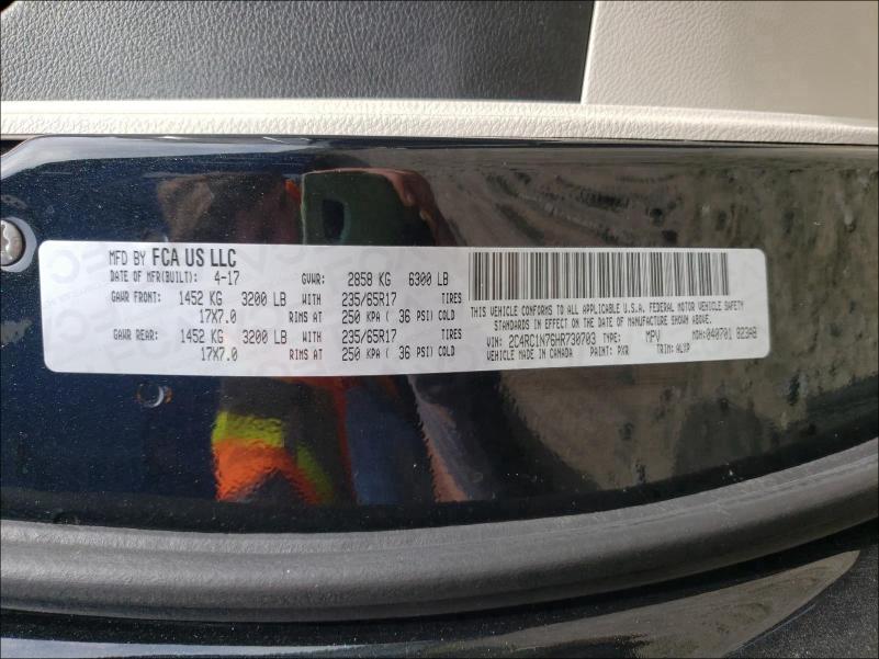 2017 CHRYSLER PACIFICA E 2C4RC1N76HR730703