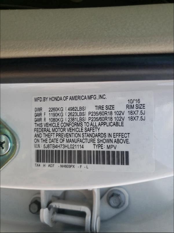 2017 ACURA RDX ADVANC 5J8TB4H73HL021114