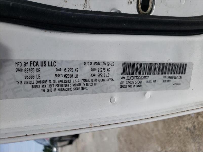 2016 DODGE CHARGER R/ 2C3CDXCT7GH125877