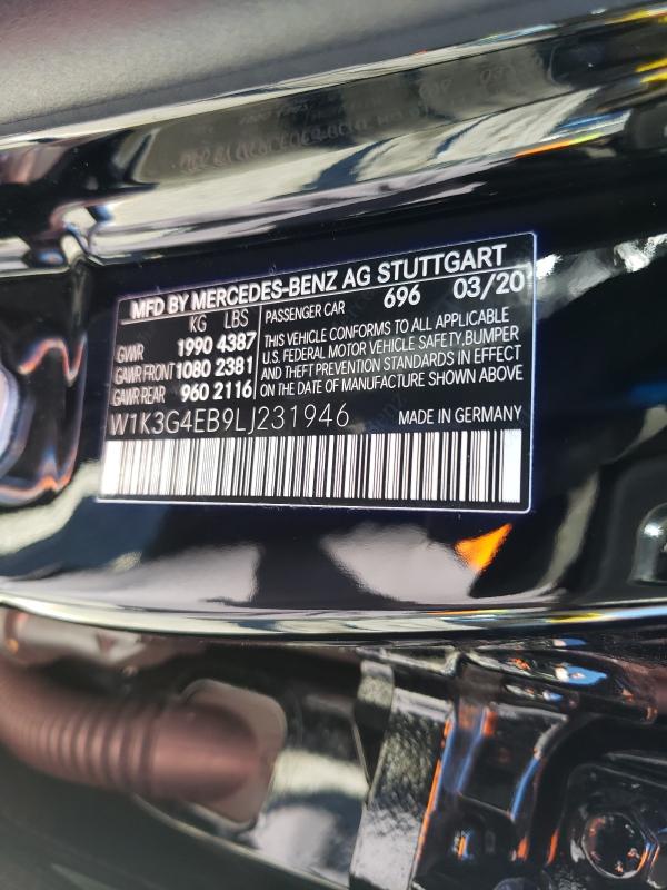 2020 MERCEDES-BENZ A 220 W1K3G4EB9LJ231946