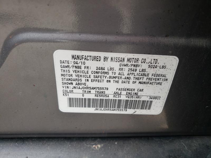 2010 INFINITI EX35 BASE JN1AJ0HR5AM755579