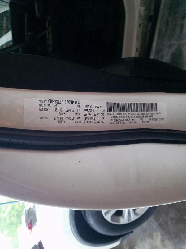 2011 DODGE DURANGO EX 1D4RD2GG5BC708579