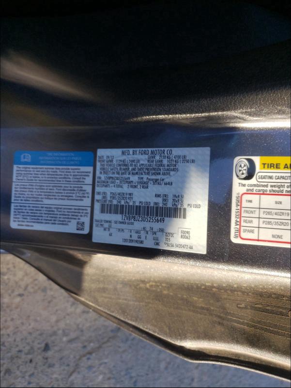 2013 FORD MUSTANG SH 1ZVBP8JZ3D5255649
