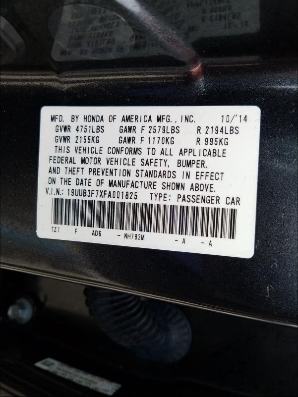 VIN 1N4AL3AP9GN343899 2015 ACURA TLX ADVANC no.10