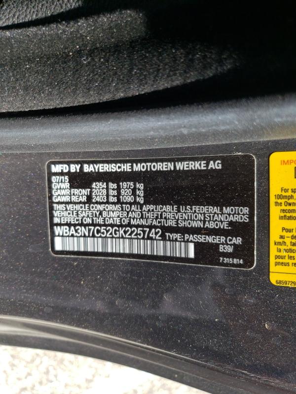 2016 BMW 428 I WBA3N7C52GK225742