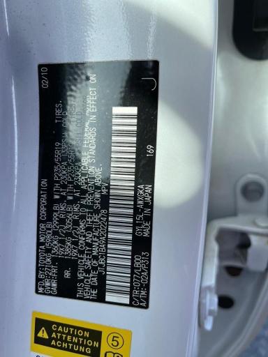 2010 LEXUS RX 450 JTJBC1BA9A2022478