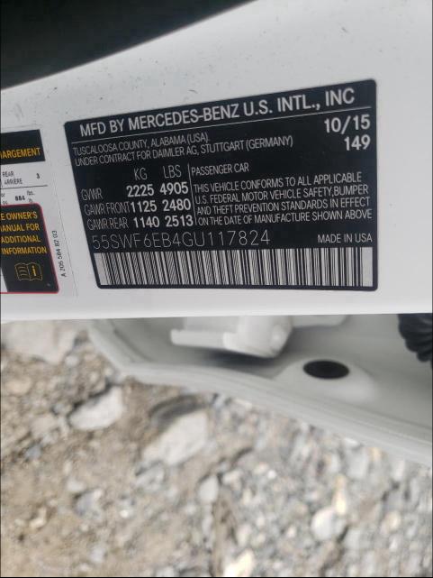 2016 MERCEDES-BENZ C 450 4MAT 55SWF6EB4GU117824