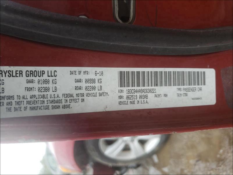 2010 DODGE CALIBER SX 1B3CB4HA9AD630221