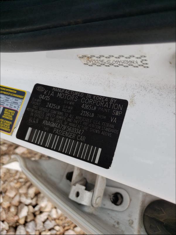 2015 KIA OPTIMA LX KNAGM4A73F5633347