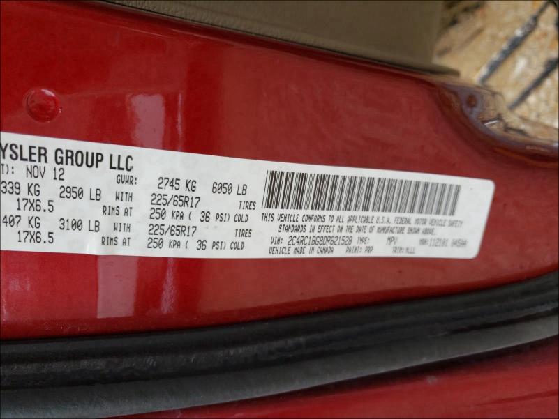 2013 CHRYSLER TOWN & COU 2C4RC1BG8DR621528
