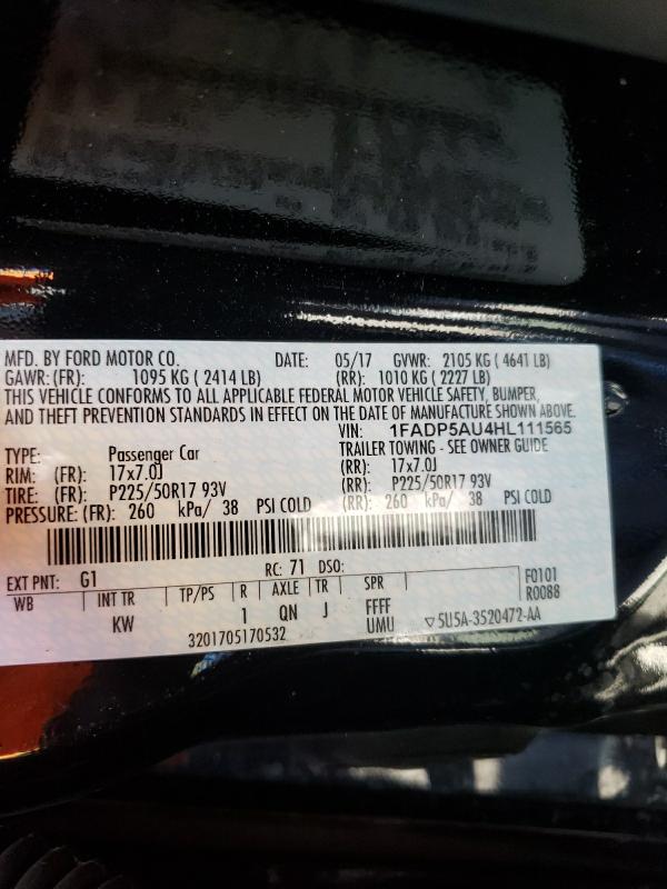 2017 FORD C-MAX SE 1FADP5AU4HL111565