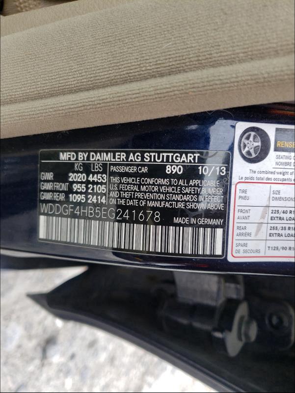 2014 MERCEDES-BENZ C 250 WDDGF4HB5EG241678