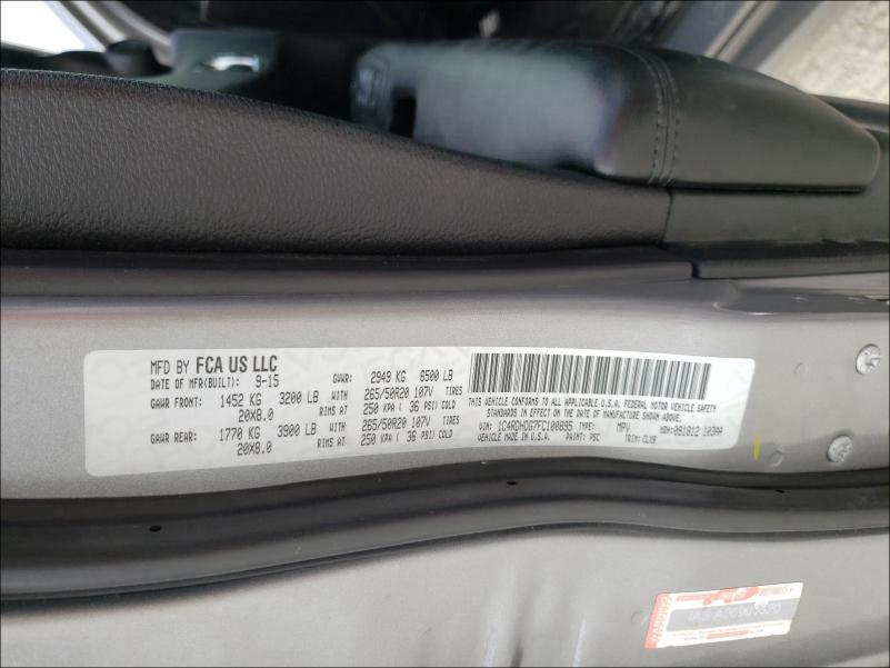 2015 DODGE DURANGO LI 1C4RDHDG7FC100895
