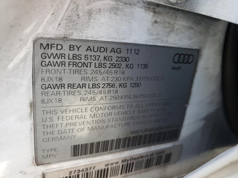 2013 AUDI A4 ALLROAD WA1UFAFL8DA164114