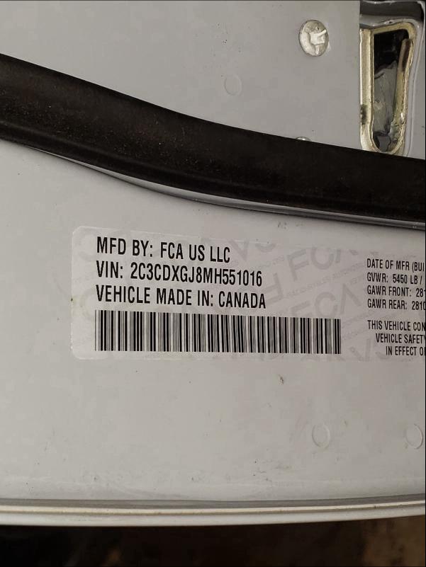 2021 DODGE CHARGER SC 2C3CDXGJ8MH551016