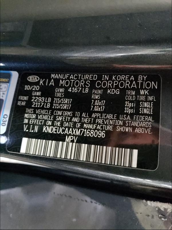 2021 KIA SELTOS S KNDEUCAAXM7168096