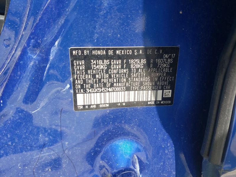 2017 HONDA FIT LX 3HGGK5H52HM708833
