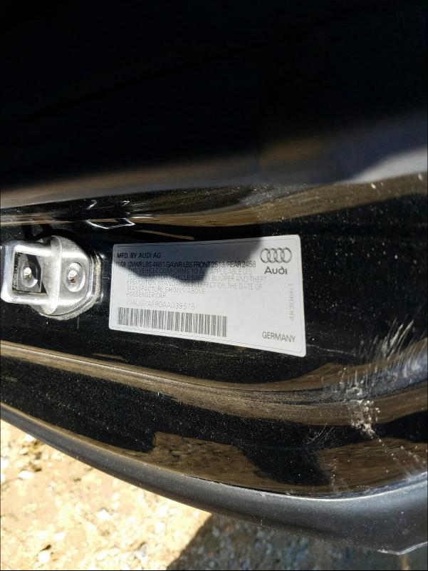 2010 AUDI S5 PREMIUM WAUGVAFR0AA039515