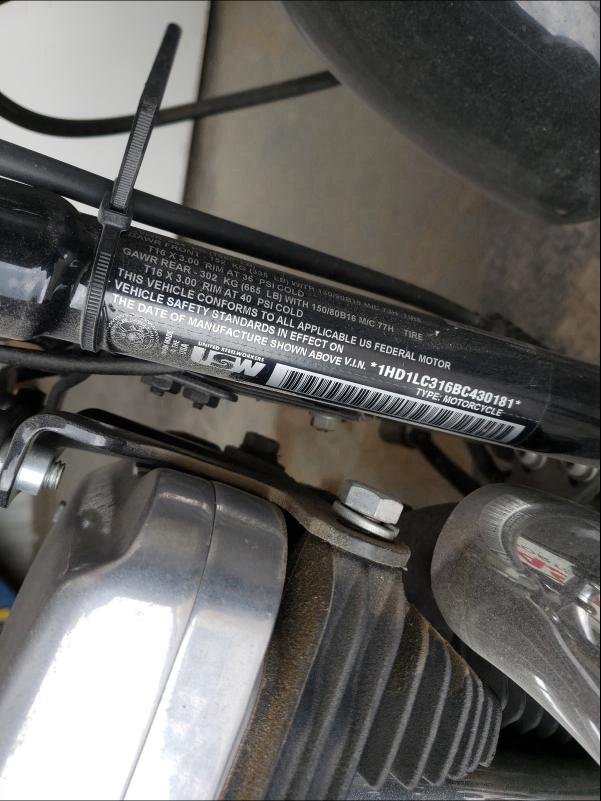 2011 HARLEY-DAVIDSON XL1200 X 1HD1LC316BC430181