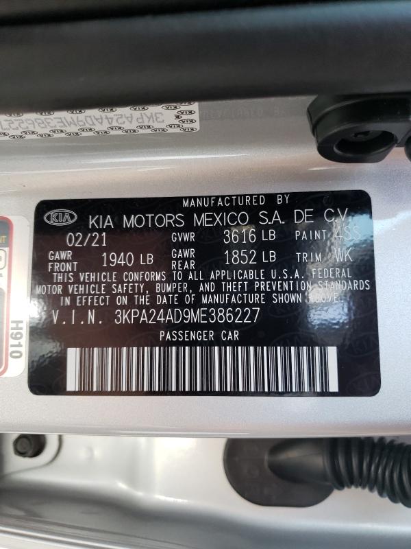 2021 KIA RIO LX 3KPA24AD9ME386227