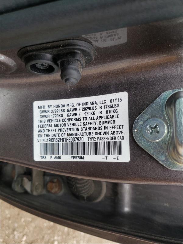 2015 HONDA CIVIC EX 19XFB2F81FE037930