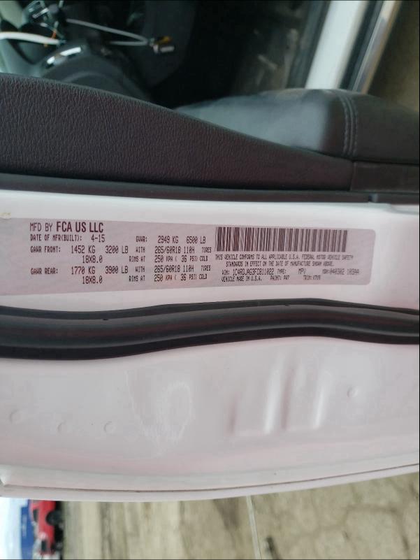 2015 DODGE DURANGO SX 1C4RDJAG3FC811022