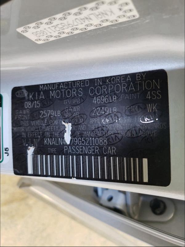 2016 KIA CADENZA LU KNALN4D79G5211088