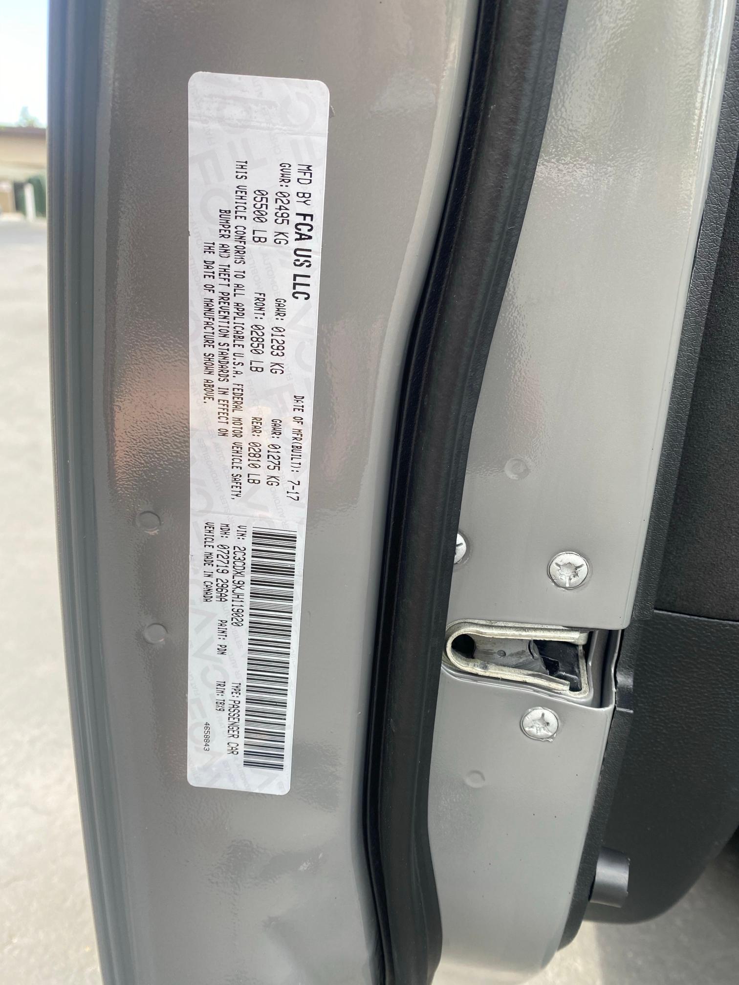 2018 DODGE CHARGER SR 2C3CDXL9XJH19020