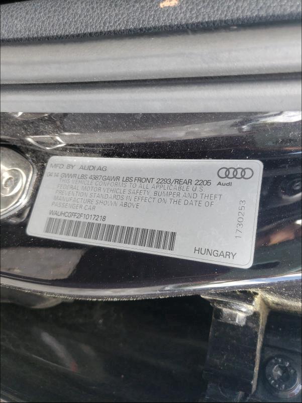 2015 AUDI A3 PRESTIG WAUHCGFF2F1017218