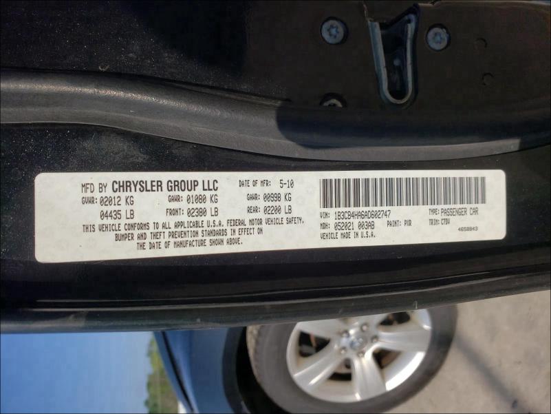 2010 DODGE CALIBER SX 1B3CB4HA6AD602747