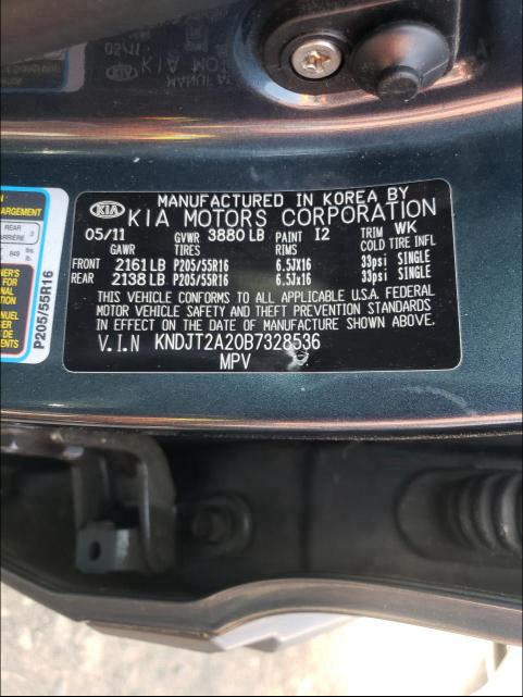 2011 KIA SOUL + KNDJT2A20B7328536
