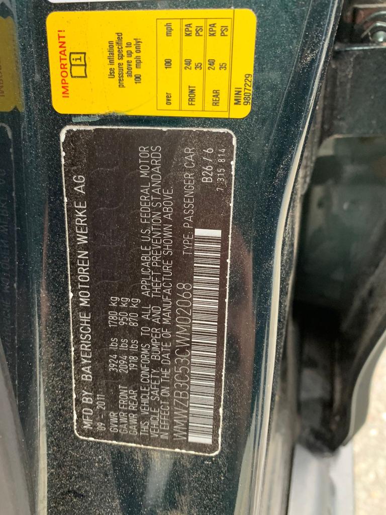 2012 MINI COOPER COU WMWZB3C53CWM02068