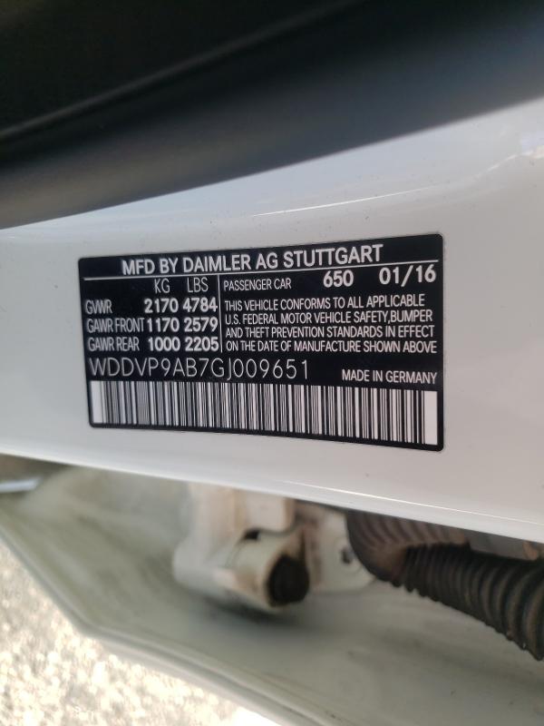 2016 MERCEDES-BENZ B 250E WDDVP9AB7GJ009651