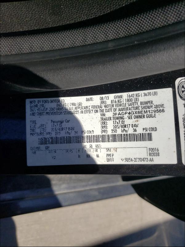 2014 FORD FIESTA ST 3FADP4GX6EM139566