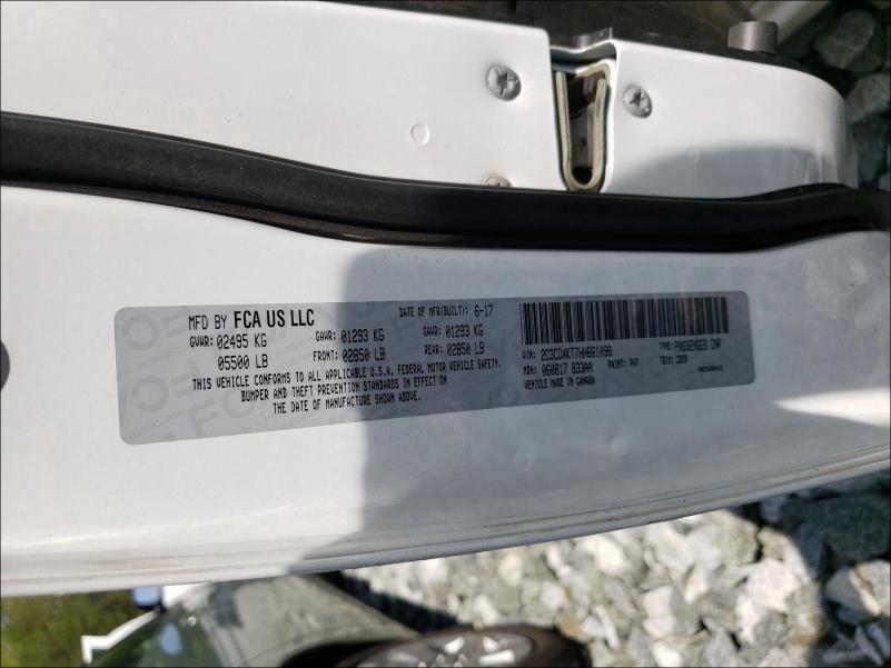 2017 DODGE CHARGER PO 2C3CDXKT7HH661098