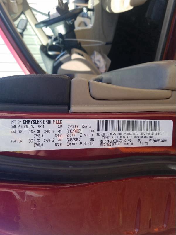 2015 JEEP GRAND CHER 1C4RJFAG9FC662136