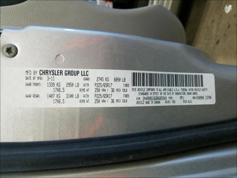 2011 CHRYSLER TC 2A4RR8DG6BR685949